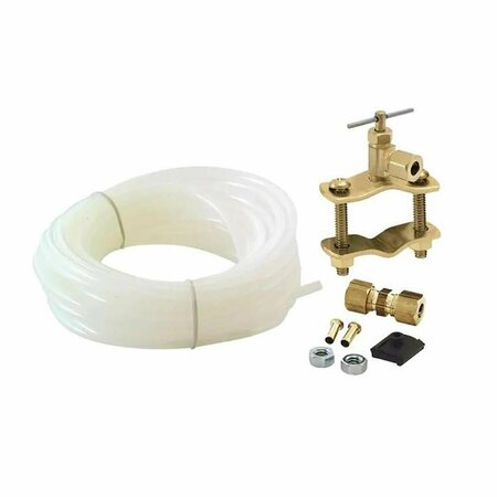 THRIFCO PLUMBING 15ft 1/4 Inch OD Inlet x 1/4 Inch OD Outlet Poly Ice Maker Installation Kit 4400720